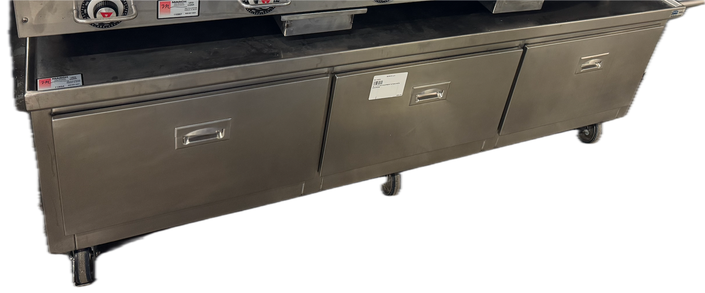 30" X 72" S/S EQUIPMENT STAND WITH DRAWERS (M.110054)