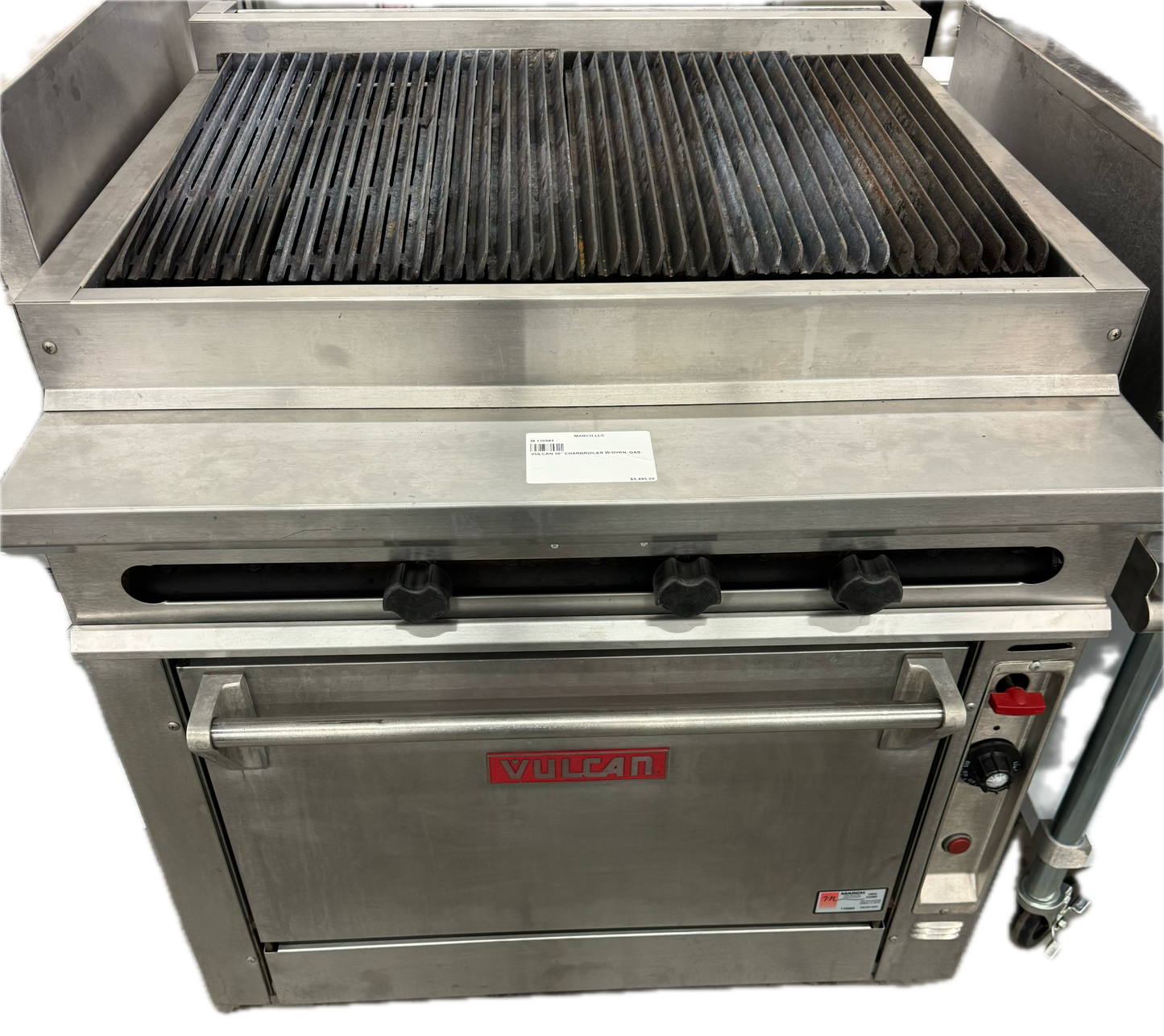 VULCAN 36” CHARBROILER W/OVEN, GAS (M.110584)