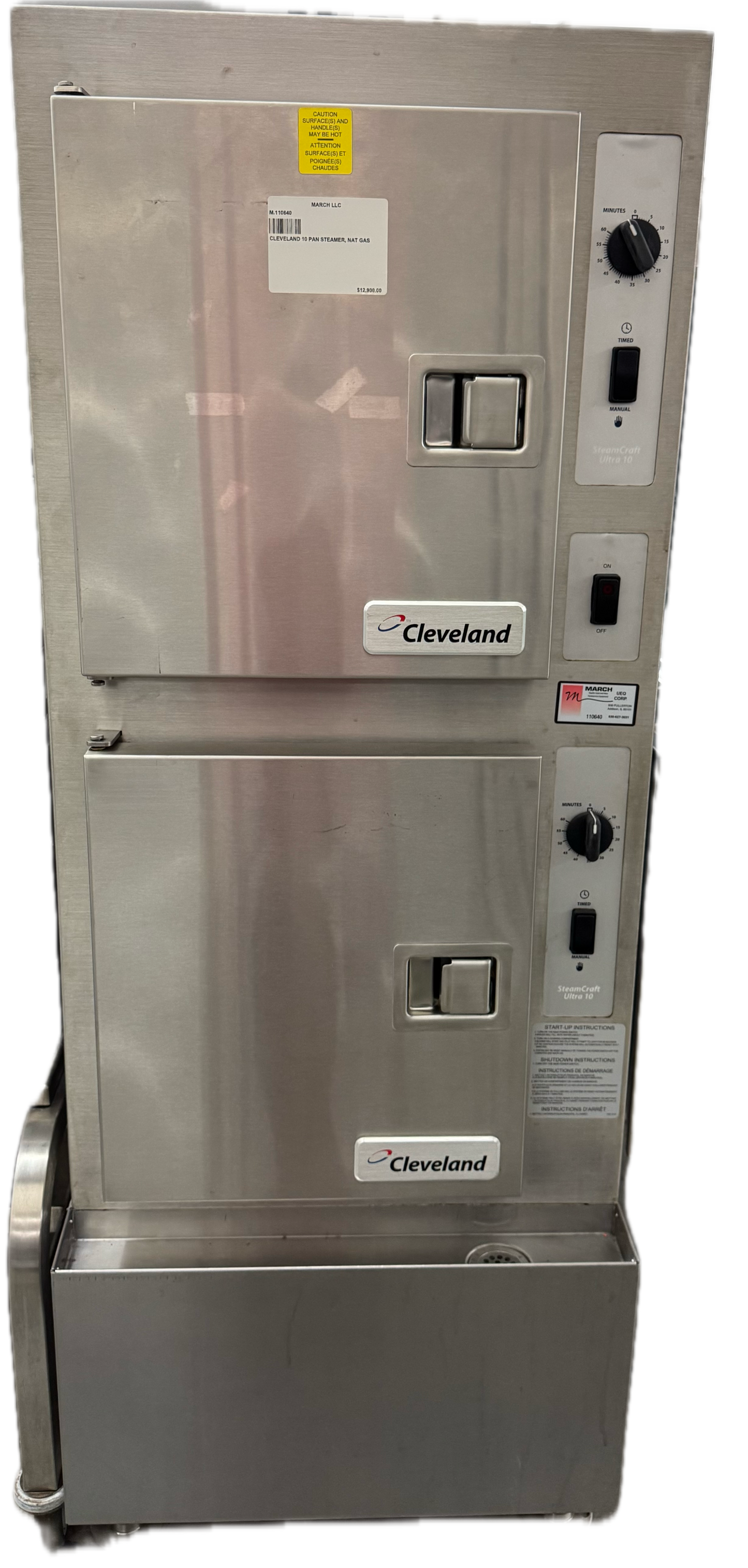 CLEVELAND 10 PAN STEAMER, NAT GAS (M.110640)