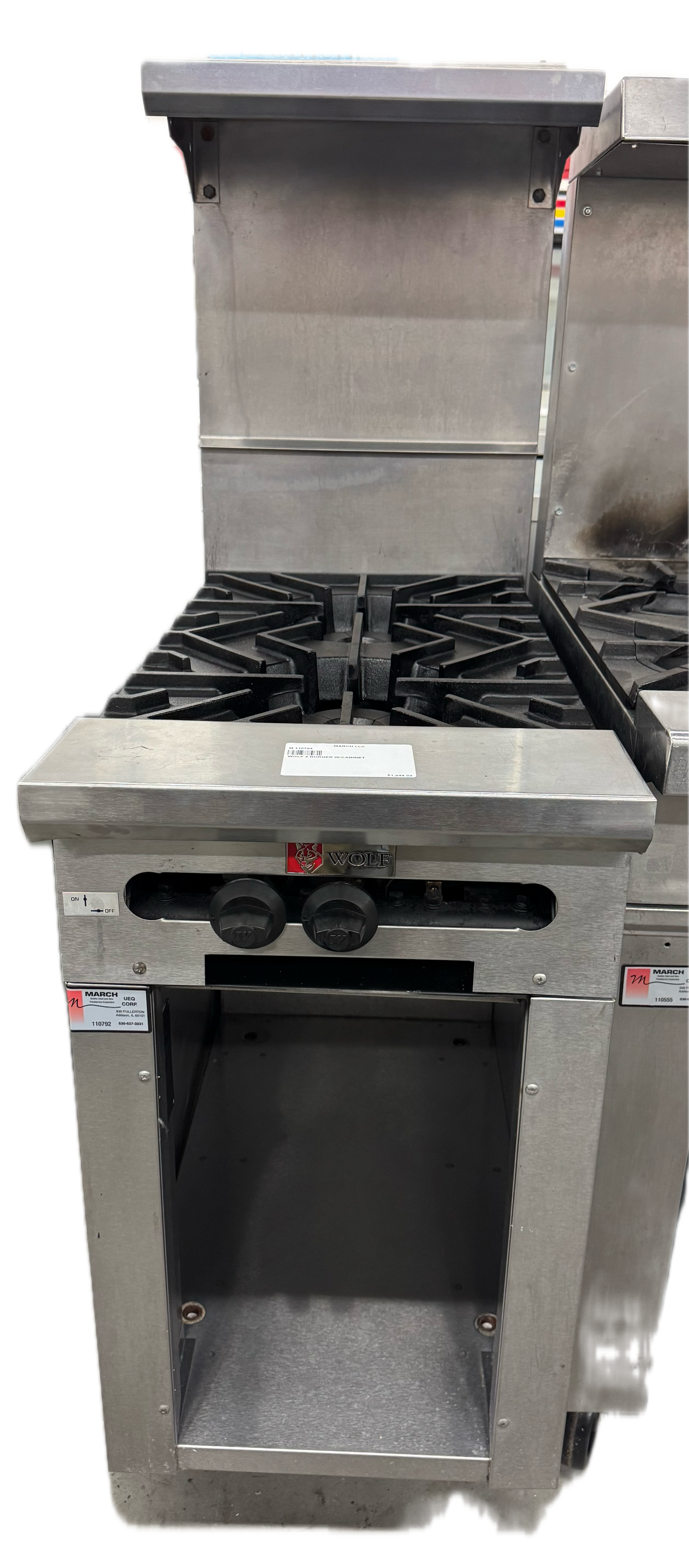 WOLF 2 BURNER W/CABINET (M.110792)