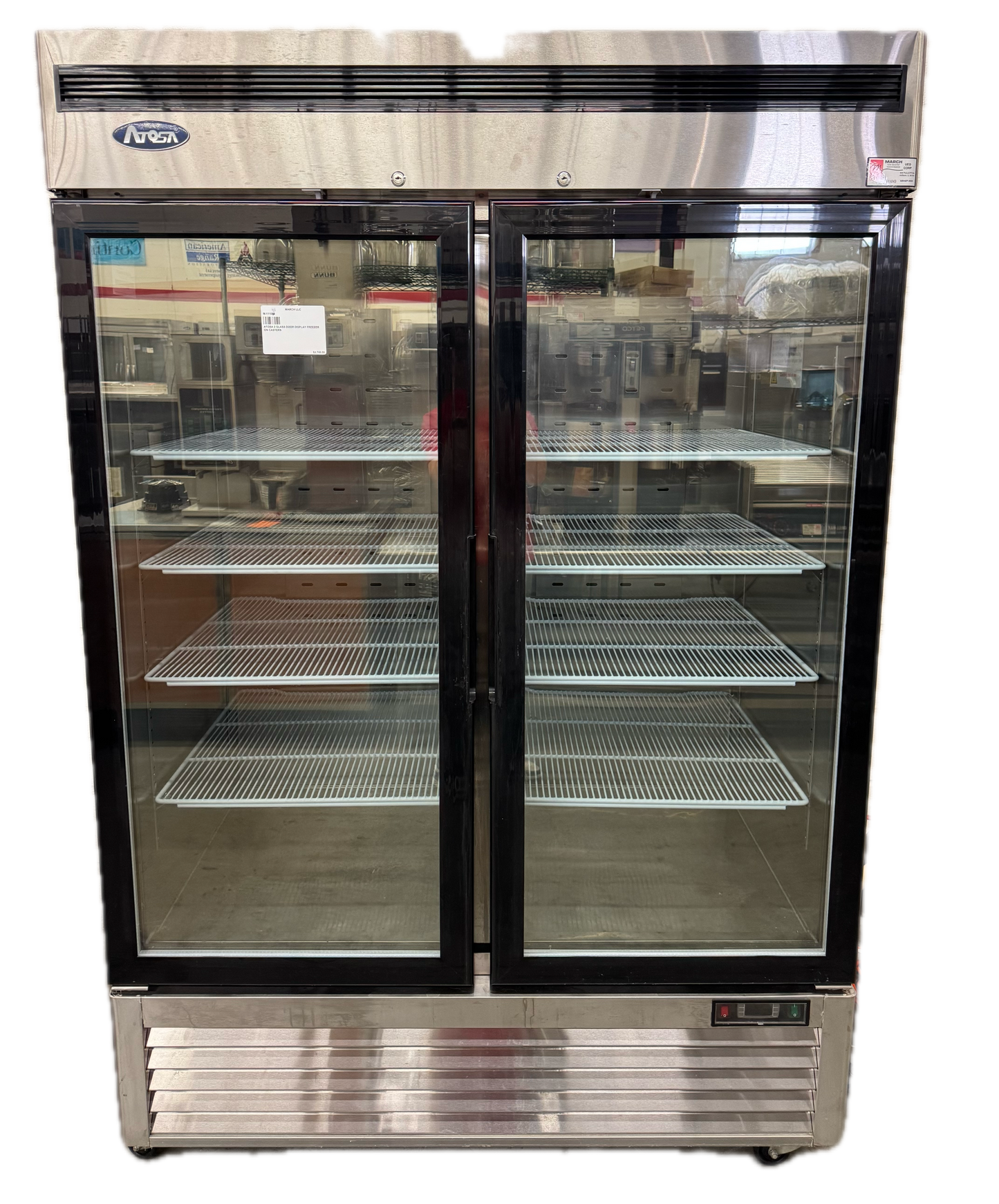ATOSA 2 GLASS DOOR DISPLAY FREEZER ON CASTERS (M.111043)