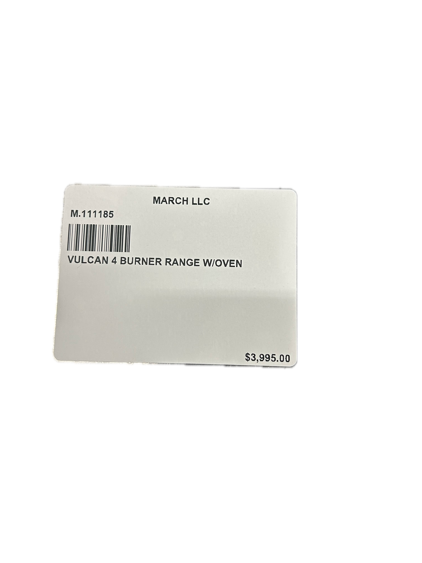 VULCAN 4 BURNER RANGE W/OVEN (M.111185)