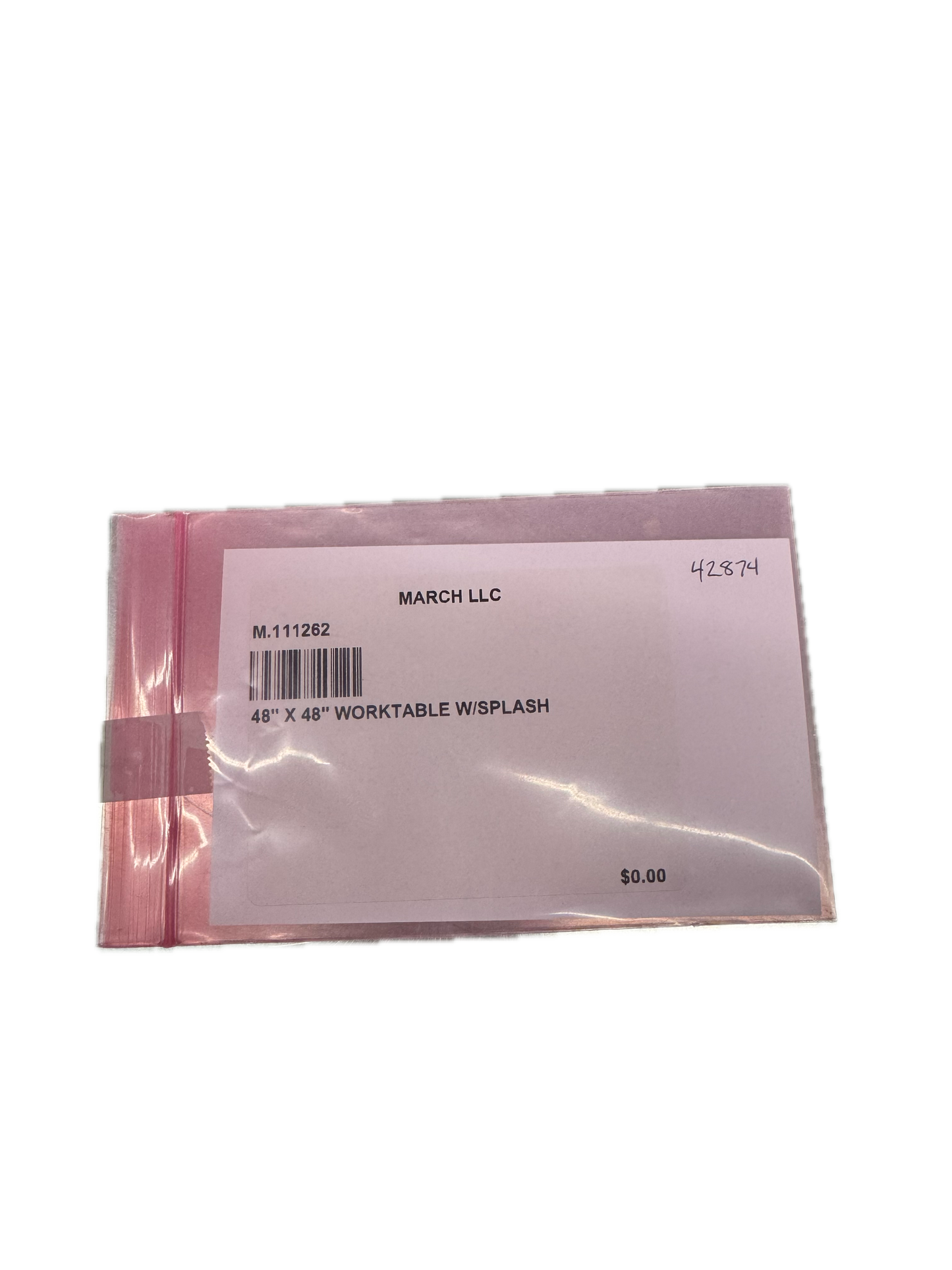 48" X 48" WORKTABLE W/SPLASH (M.111262)