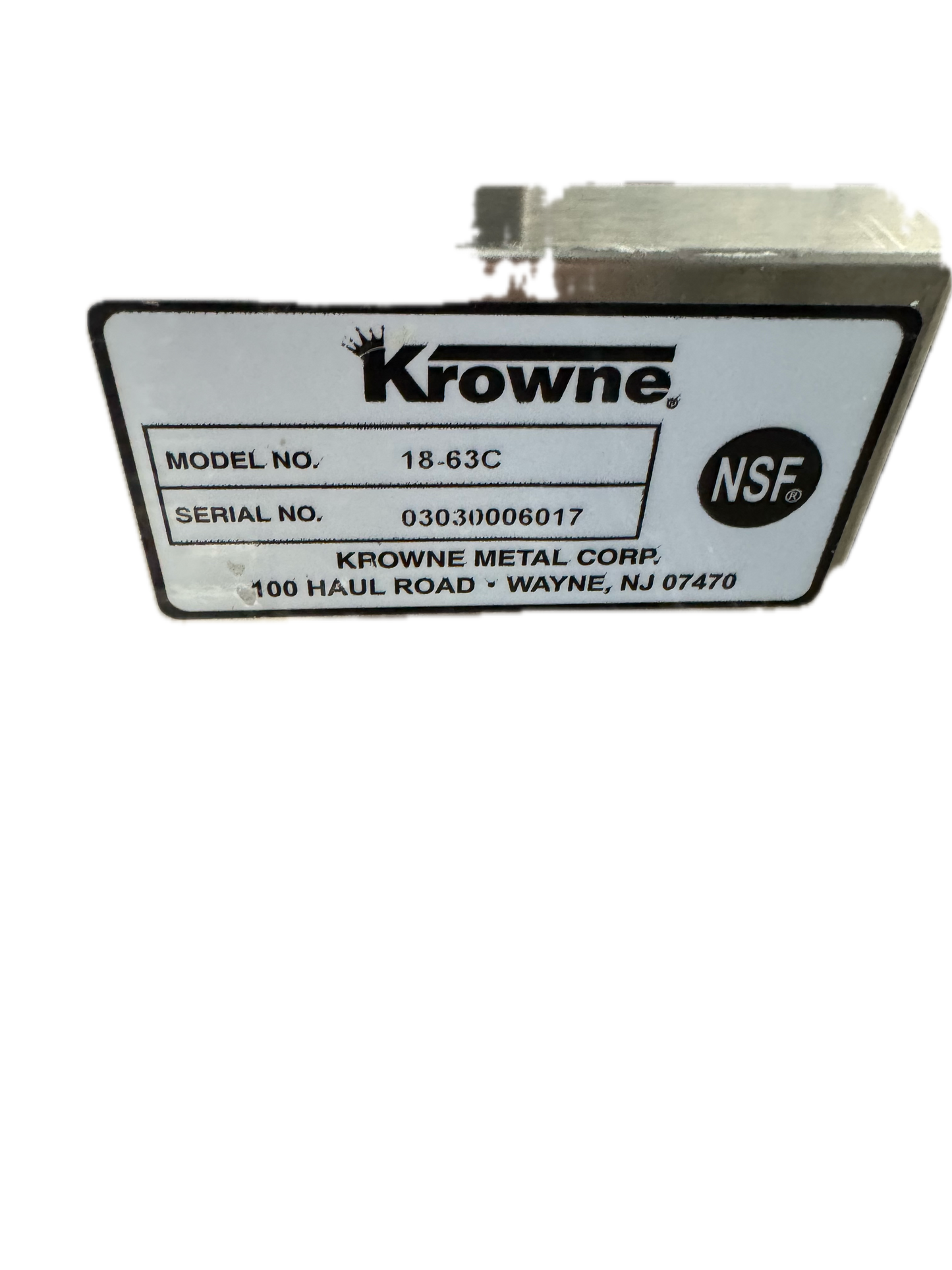 KROWNE 72" 3 COMPARTMENT BAR SINK (M.111284)