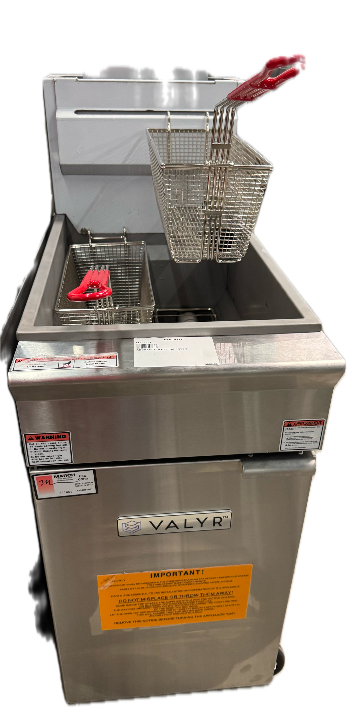 ADCRAFT CULGF90NG FRYER (M.111451)