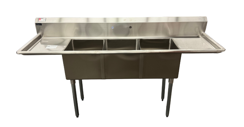 3 COMPARTMENT SINK W/2 DRAINBOARDS (M.111653)