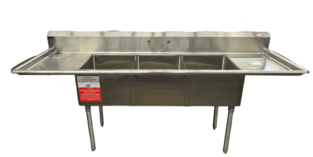 3 COMPARTMENT SINK W/2 DRAINBOARDS (M.111658)