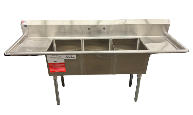 3 COMPARTMENT SINK W/2 DRAINBOARDS (M.111666)
