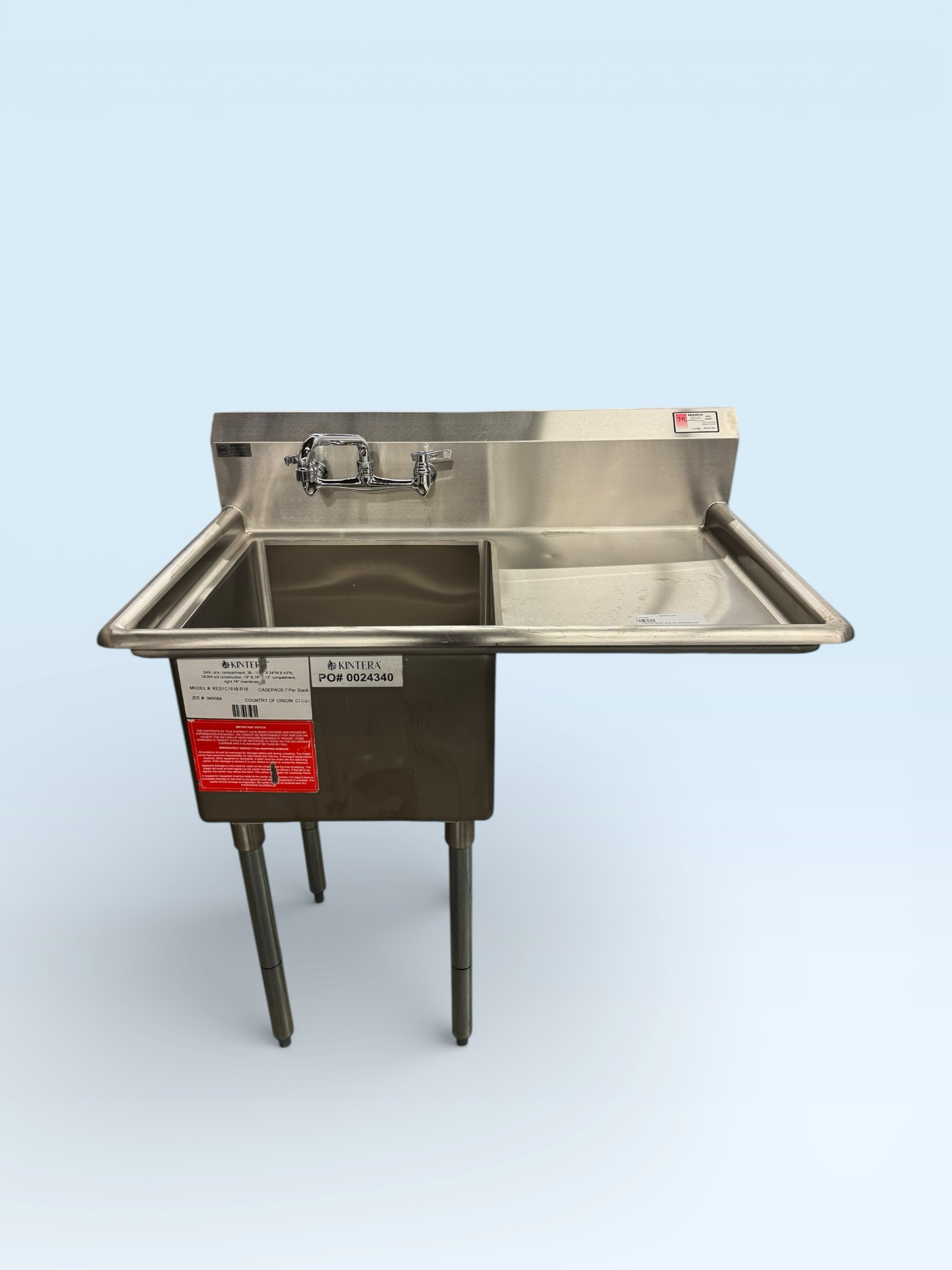 1 COMPARTMENT SINK W/1 DRAINBOARD (M.111706)