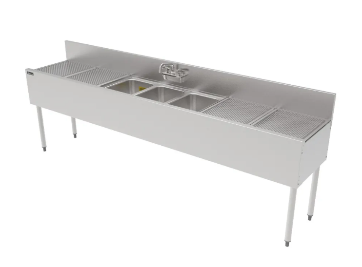 8' PERLICK 3 COMPARTMENT SINK (M.111830)