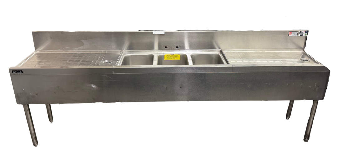 8' PERLICK 3 COMPARTMENT SINK (M.111836)