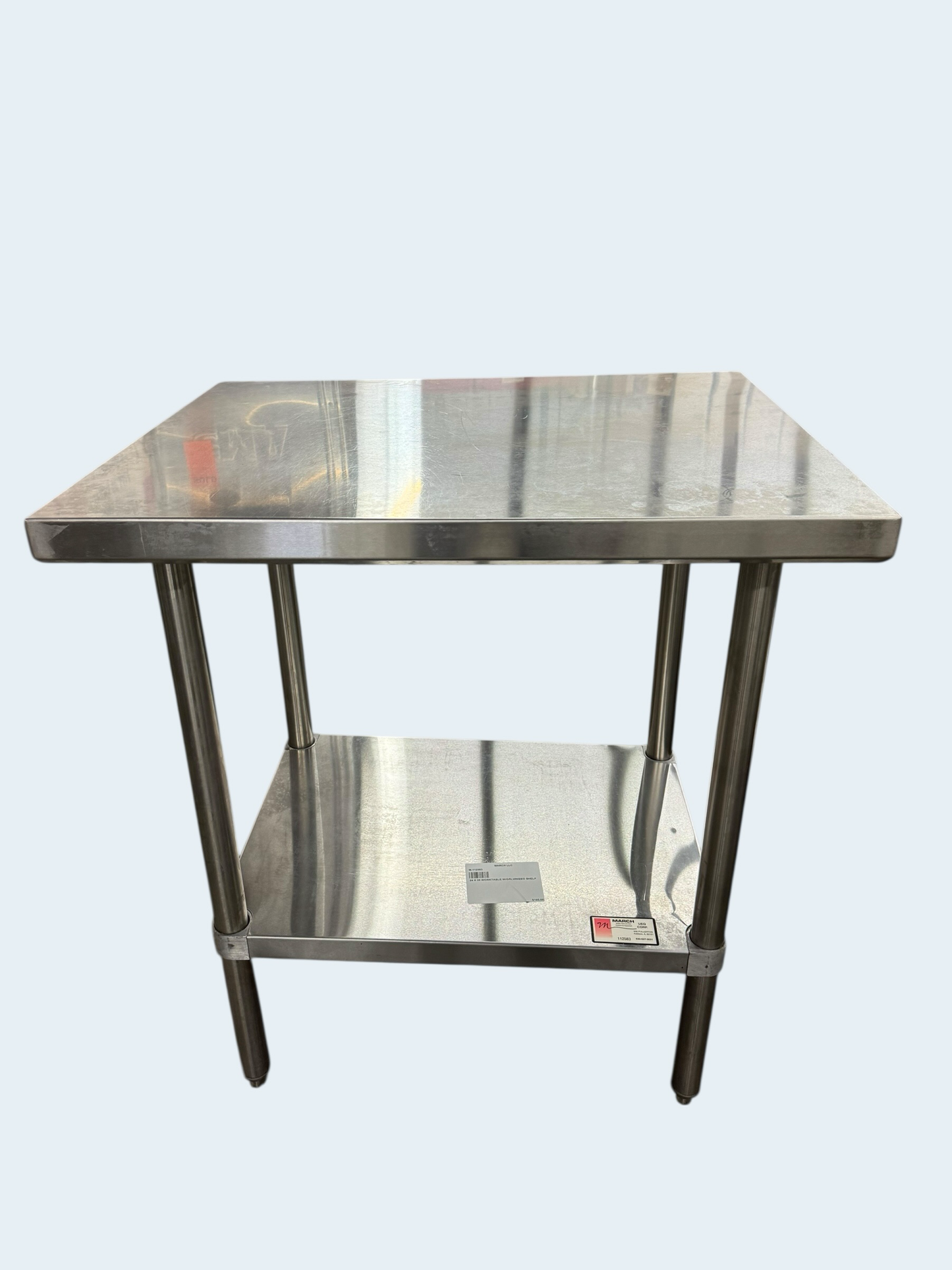 24 X 36 WORKTABLE W/GALVINIZED SHELF (M.112583)