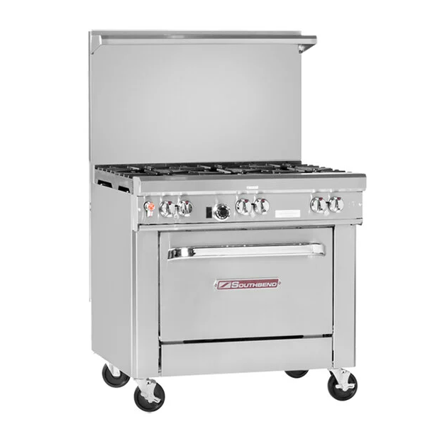 Southbend Ultimate 36" Gas Range, 6 Burners, Convection Oven Base, 230k BTUs (M.4361A)