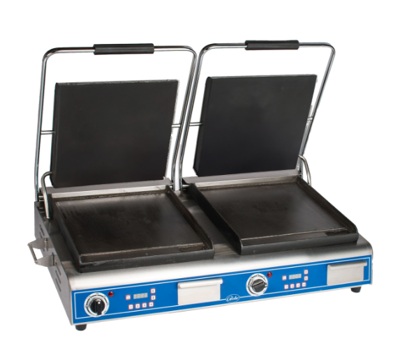Globe Double Deluxe Electric Sandwich Grill Smooth Plate 14" (M.GSGDUE14D)
