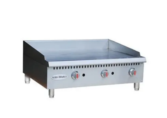 SERV-WARE STGS-24 GRIDDLE 24" NAT GAS THERMOSTATIC (M.STGS-24)