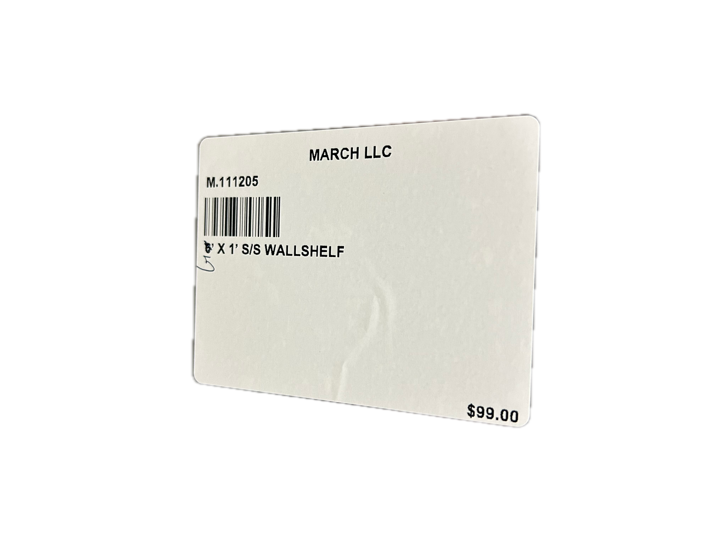 6’ X 1’ S/S WALLSHELF (M.111205)