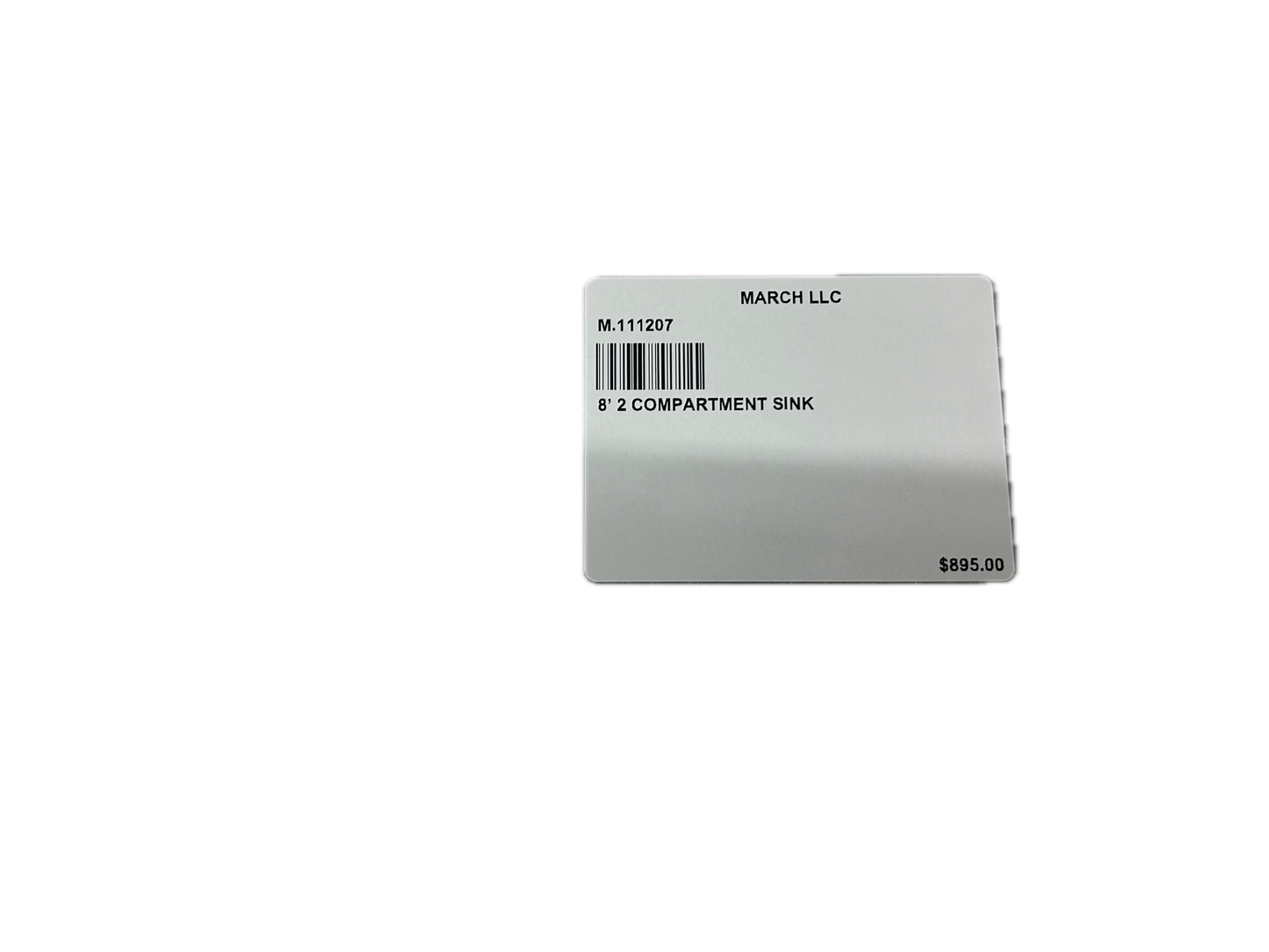 8’ 2 COMPARTMENT SINK (M.111207)