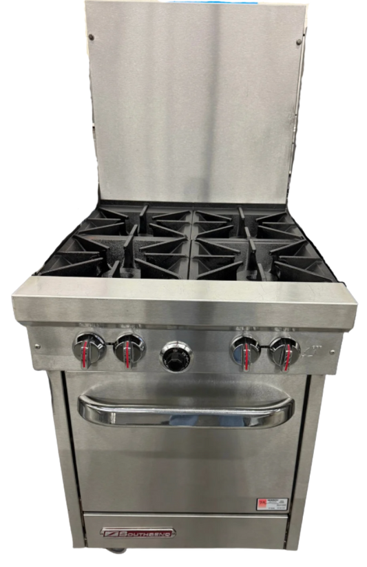 SOUTHBEND 4 BURNER RANGE W/OVEN, NAT GAS (M.111244)