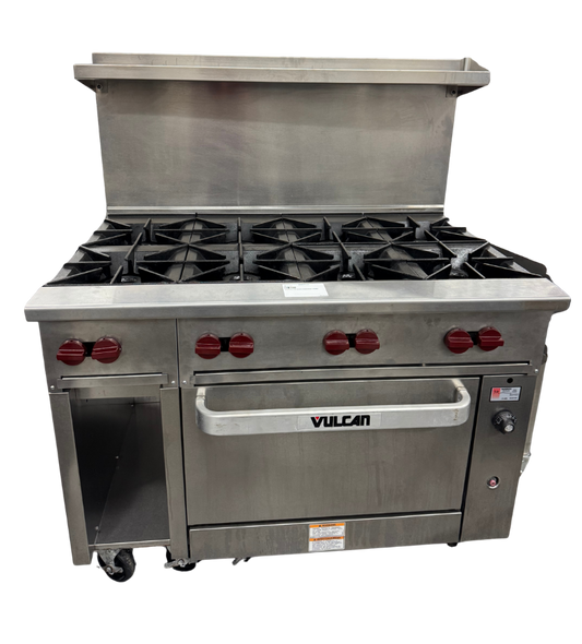 VULCAN 8 BURNER RANGE W/1 OVEN (M.111405)