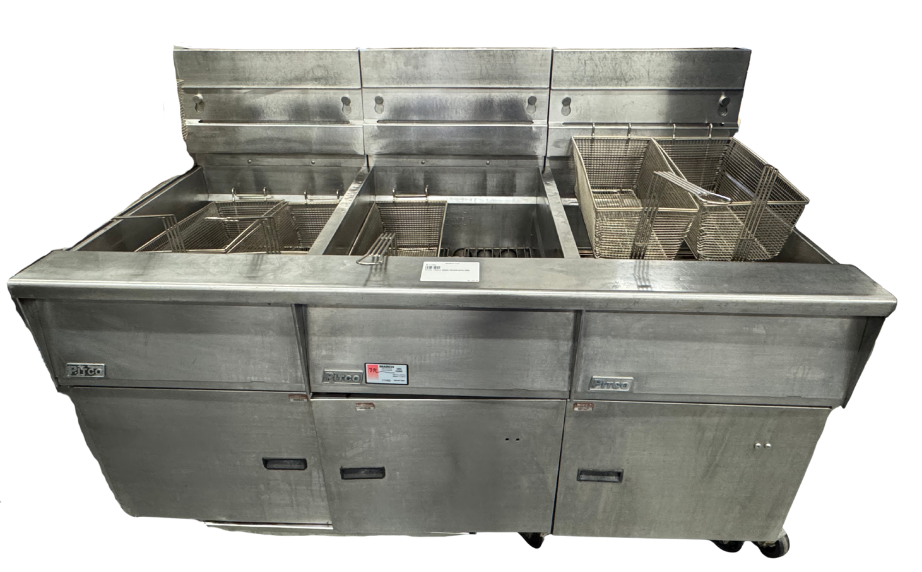 PITCO TRIPLE BANK FRYER W/FILTER (M.111453)