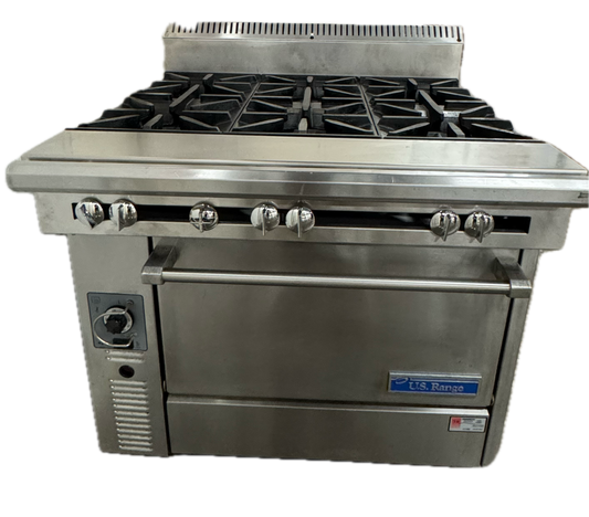 US RANGE 6 BURNER W/OVEN (M.111488)