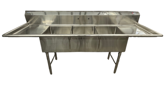 3 COMPARTMENT SINK W/2 DRAINBOARDS (M.111652)