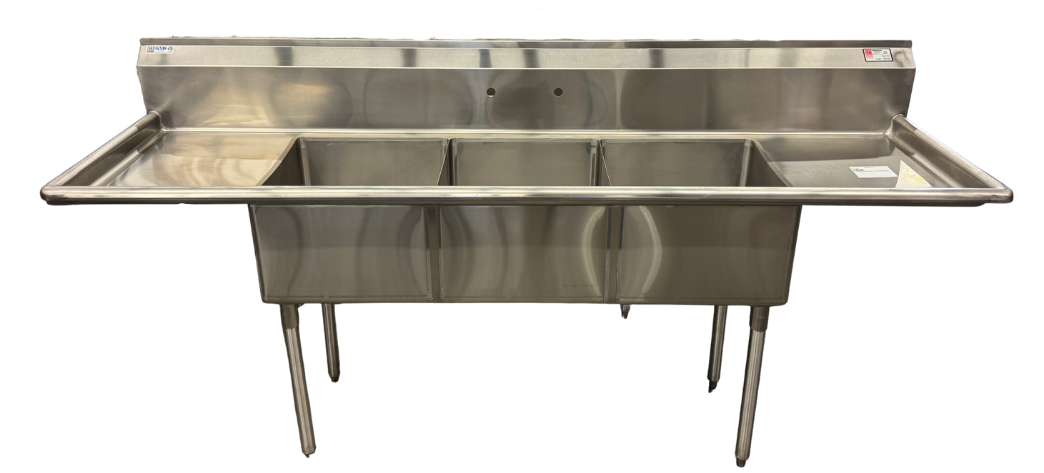 3 COMPARTMENT SINK W/2 DRAINBOARDS (M.111657)
