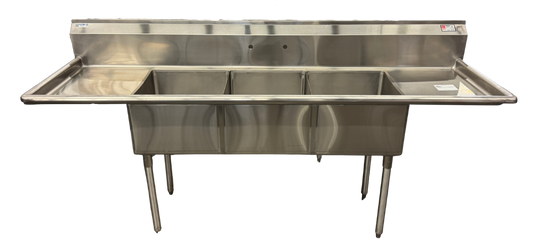 3 COMPARTMENT SINK W/2 DRAINBOARDS (M.111657)