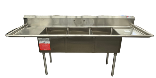3 COMPARTMENT SINK W/2 DRAINBOARDS (M.111658)