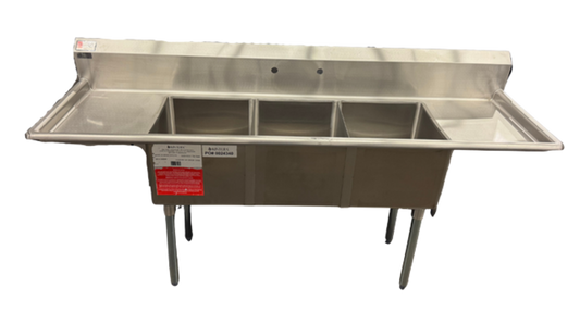 3 COMPARTMENT SINK W/2 DRAINBOARDS (M.111665)