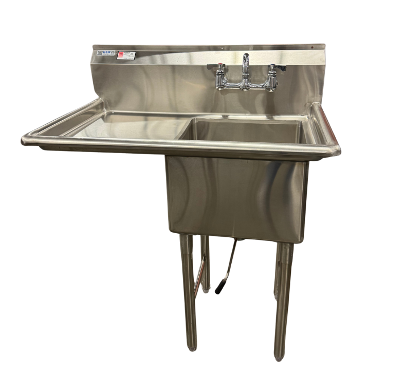VEGETABLE PREP 1 COMPARTMENT SINK W/1 DRAINBOARD (M.111734)