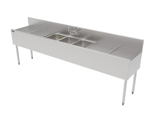 8' PERLICK 3 COMPARTMENT SINK (M.111830)