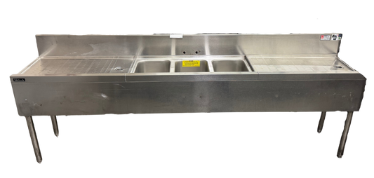 8' PERLICK 3 COMPARTMENT SINK (M.111836)