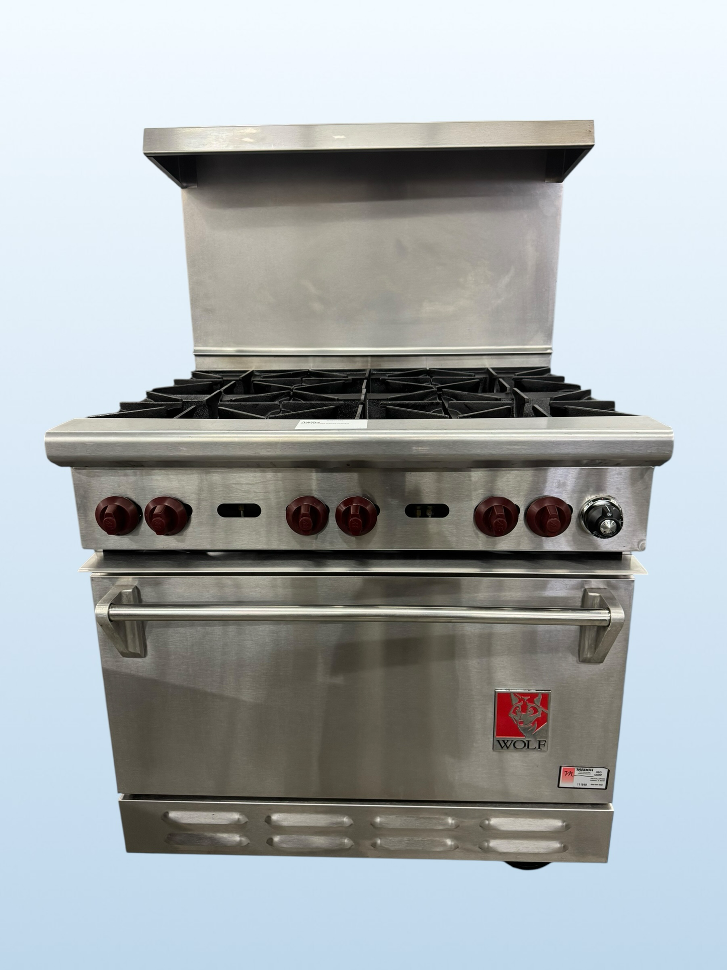 WOLF 6 BURNER RANGE W/OVEN (M.111849)