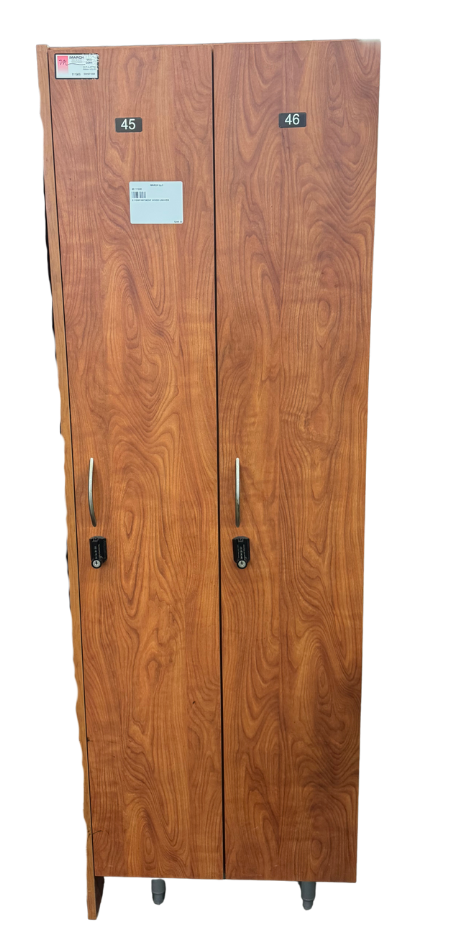 2 COMPARTMENT WOOD LOCKER (M.111900)