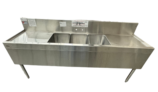72" 3 COMPARTMENT BAR SINK (M.112205)