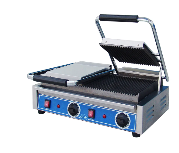Globe Double Electric Sandwich Grill Grooved Plate (M.GPGDUE10)