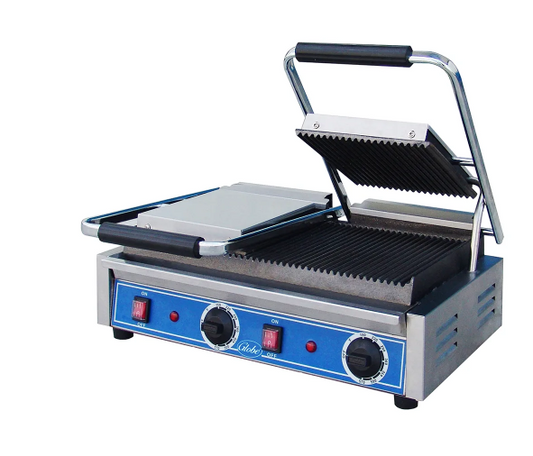Globe Double Electric Sandwich Grill Grooved Plate (M.GPGDUE10)