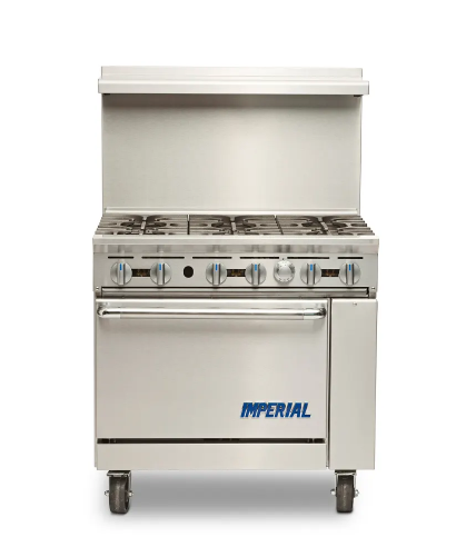 Imperial Pro Series - 36" 6 Open Burners and Oven - 227,000 BTUs (M.IR-6)