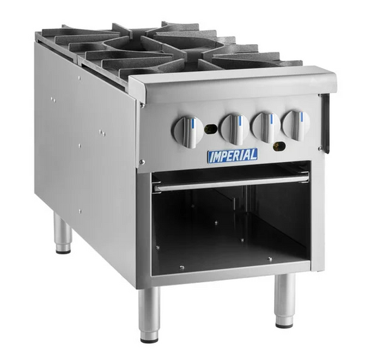 Imperial Double Stock Pot w/ Top Grates, two 3 Burners (M.ISPA-18-2)