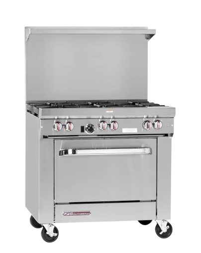 Southbend S-Series 36" Range, 24" Manual Griddle Left, Standard Oven Base (M.S36D-2GL)
