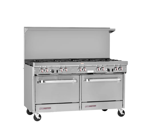 Southbend S-Series 60" Gas Range, 24" Manual Griddle Left, 6 Burners, Standard Oven Bases (M.S60DD-2GL)
