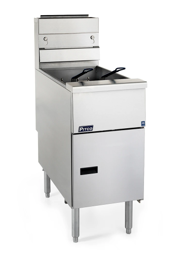 Pitco 40 - 50 lb. Floor Fryer SS, 140K BTU Millivolt (M.SG14R-S)