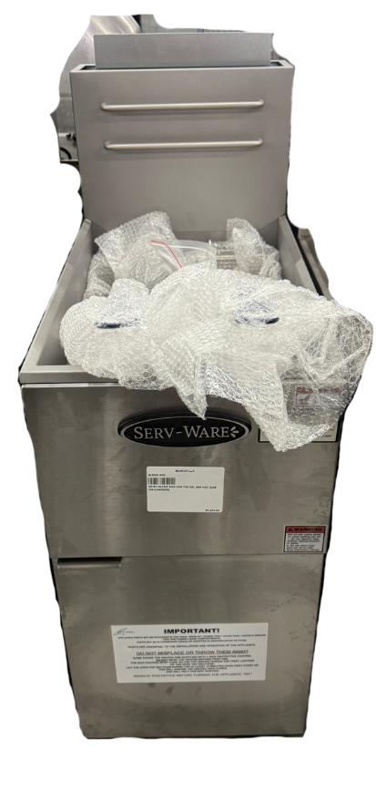 SERV-WARE SGF-50N FRYER, 50# NAT GAS ON CASTERS (M.SGF-50N)