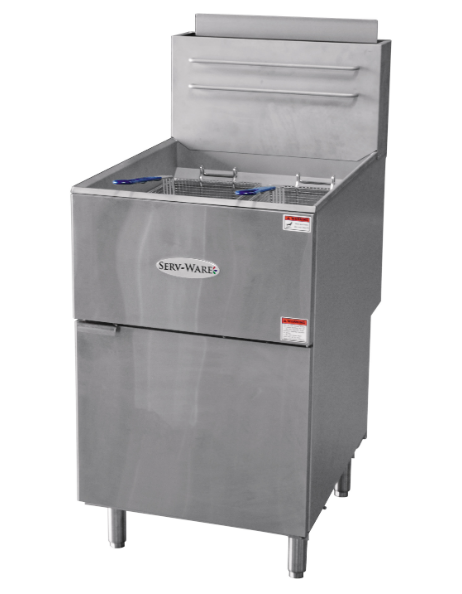 SERV-WARE SGF-70N FRYER 70# NAT GAS ON CASTERS 150,000 BTU (M.SGF-70N)