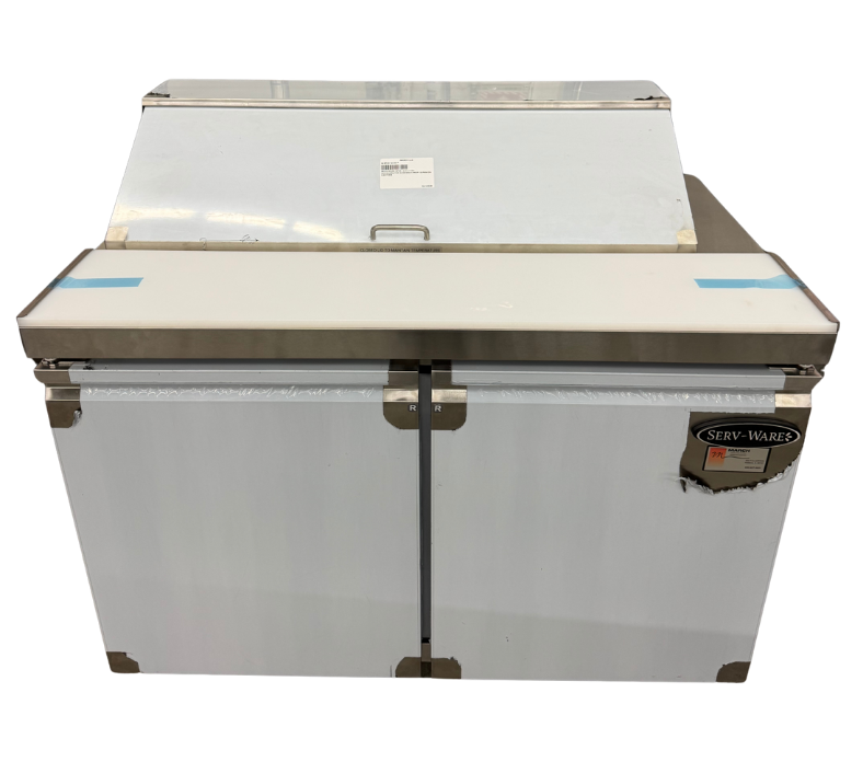 SERV-WARE SP48-12-HC-T 48" REFRIGERATED SANDWICH PREP 12 PAN ON CASTERS (M.SP48-12-HC-T)