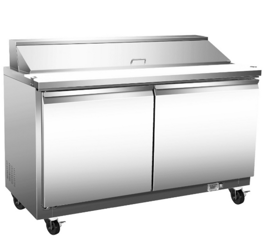 SERV-WARE SP60-16-HC-T SANDWICH PREP REFRIGERATOR 61" 16 PAN ON CASTERS (M.SP60-16-HC-T)